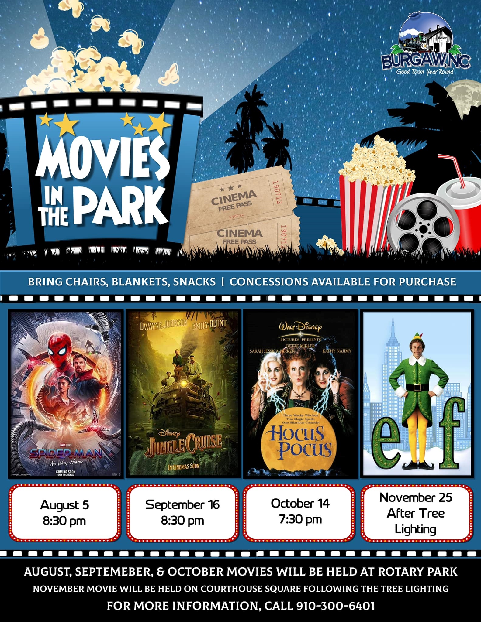 Town of Burgaw Movies in the Park